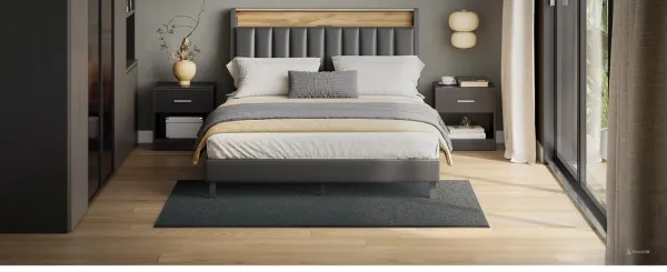 SONGMICS Protišmykový koberec DARVIN 120 x 170 cm tmavosivý