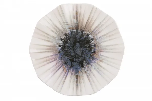 Hermia Porcelánová sada 24 ks talířů Abstract bílá/modrá