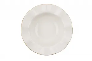 Hermia Porcelánová sada 24 ks talířů Creamy Gold bílá/zlatá