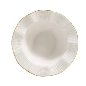 Hermia Porcelánová sada 24 ks talířů Creamy Gold bílá/zlatá