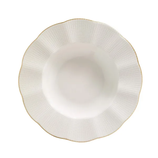 Hermia Porcelánová sada 24 ks talířů Creamy Gold bílá/zlatá
