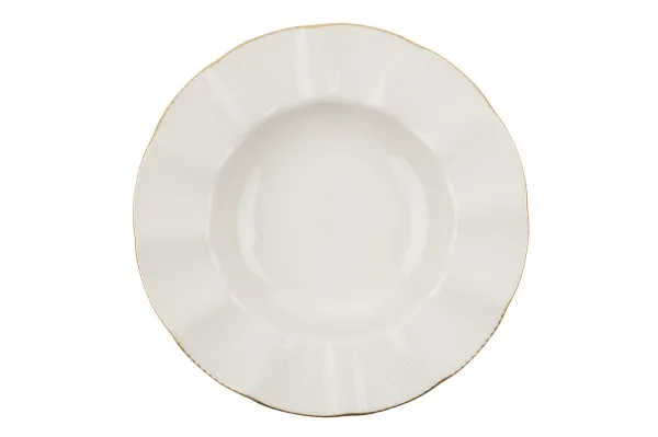 Hermia Porcelánová sada 24 ks talířů Creamy Gold bílá/zlatá