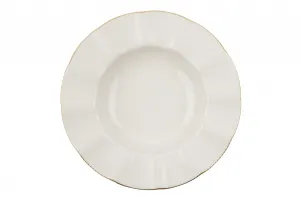 Hermia Porcelánová sada 24 ks talířů Creamy Gold bílá/zlatá