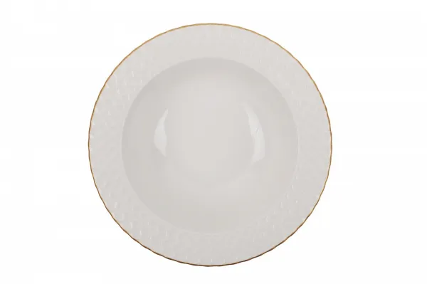 Hermia Porcelánová sada 24 ks talířů Whitie bílá/zlatá
