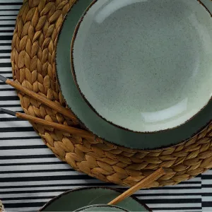 Hermia Porcelánová sada 24 ks talířů GreenGreen zelená