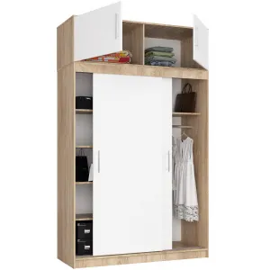 Ak furniture Nástavec na skříň CLP S150 dub sonoma/bílý