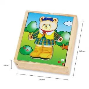 Detský puzzle obliekanie Viga Medvedík