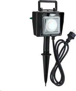Predlžovací kábel 2 zásuvky 1,5m SOLIGHT PG03 s časovým spínačom