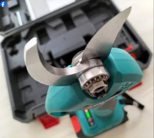 Violeworks bezuhlíkové elektrické záhradné nožnice 4 hrúbky strihu do 30mm + kufor, Vhodné pre batériu MAKITA 18V Batéria: 2ks batéria