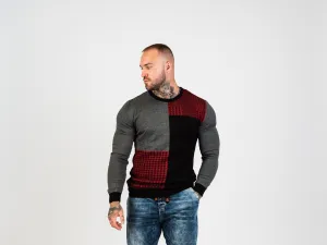 Pánsky sveter CIPO & BAXX CP263 GREY Farba: Sivá, Konfekčná veľkosť: XXL