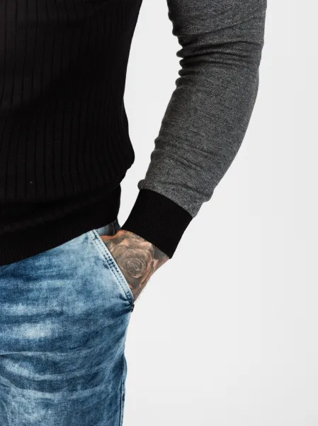 Pánsky sveter CIPO & BAXX CP263 GREY Farba: Sivá, Konfekčná veľkosť: XXL