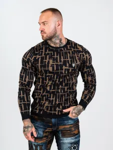 Pánsky sveter CIPO & BAXX CP277 CAMEL Konfekčná veľkosť: XXL