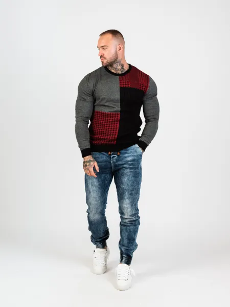 Pánsky sveter CIPO & BAXX CP263 GREY Farba: Sivá, Konfekčná veľkosť: XXL