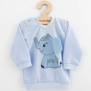Dojčenská súprava tričko a tepláčky New Baby Happy Elephant blue 68 (4-6m)