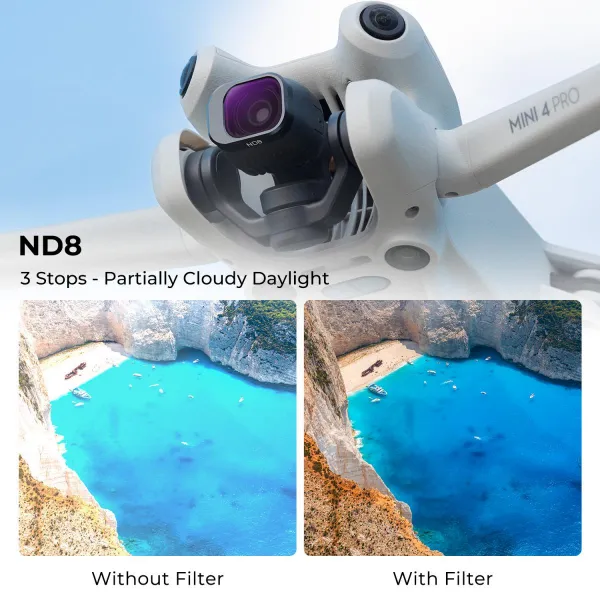 K&F Concept Sada filtrov K&F DJI Mini 4 Pro 4 ND (ND8, ND16, ND32 a ND64) 32082
