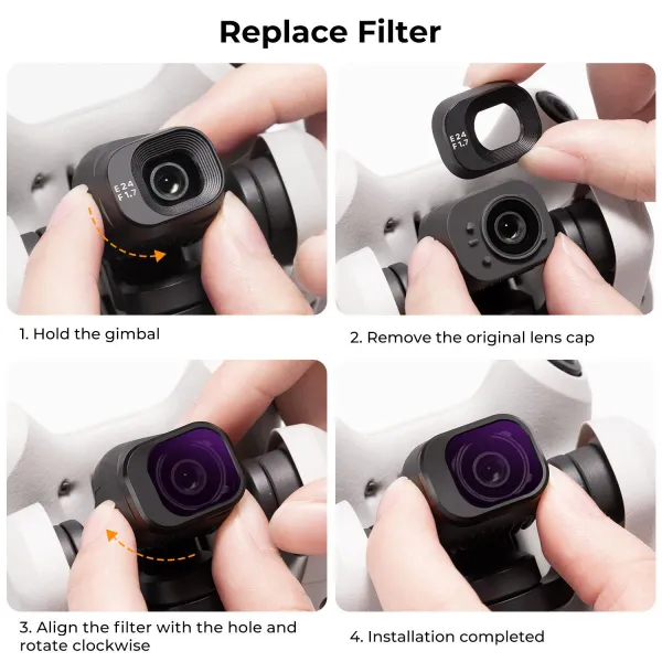 K&F Concept Sada filtrov K&F DJI Mini 4 Pro 4 ND (ND8, ND16, ND32 a ND64) 32082