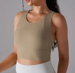Legínovo Push-up top hnedý Veľkosť: M