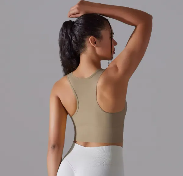 Legínovo Push-up top hnedý Veľkosť: M