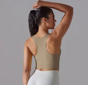 Legínovo Push-up top hnedý Veľkosť: M