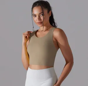 Legínovo Push-up top hnedý Veľkosť: M