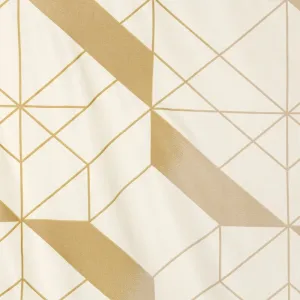 ArtFir Obliečky na jednolôžko AGGIE | biela/zlatá 140 x 200 cm