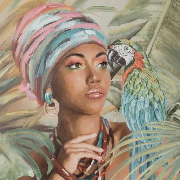 ArtFir Obraz WOMAN 574B | zelená 80 x 120 cm