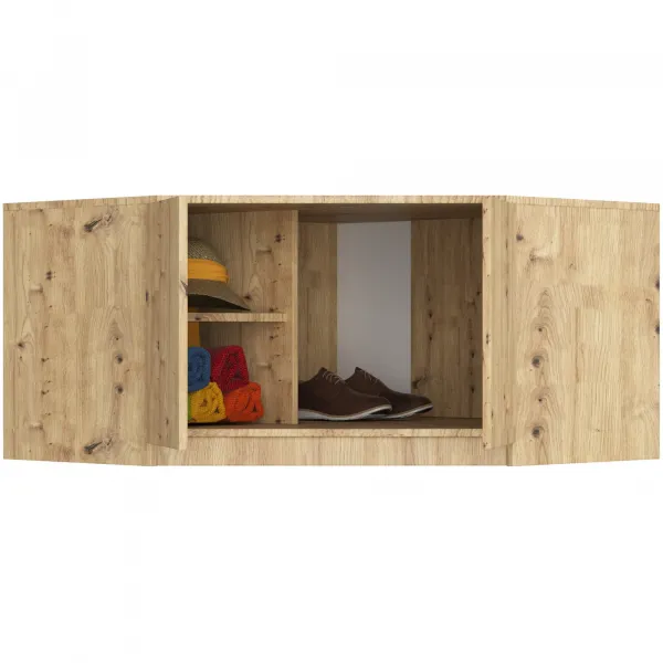 Ak furniture Nástavec na rohovou šatní skříň CLP 100 cm dub artisan