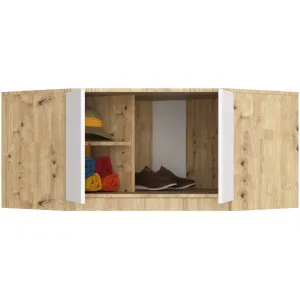 Ak furniture Nástavec na rohovou šatní skříň CLP 100 cm dub artisan/bílý