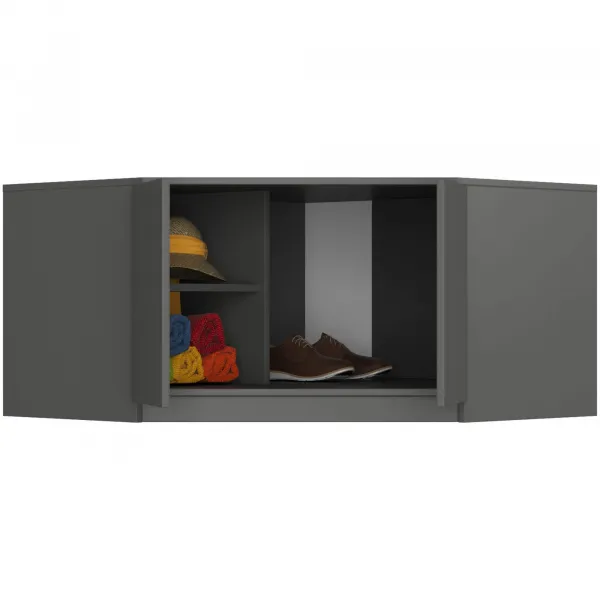 Ak furniture Nástavec na rohovou šatní skříň CLP 100 cm grafitově šedý