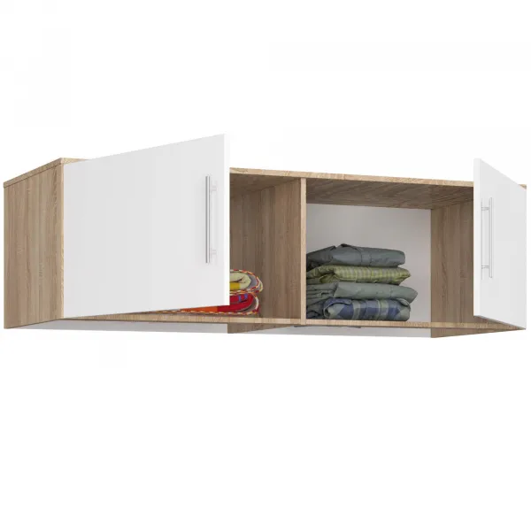 Ak furniture Nástavec na skříň CLP S150 dub sonoma/bílý