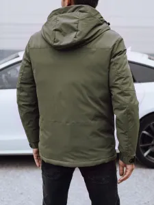 Trendy bunda s kapucňou pre pánov zelená
