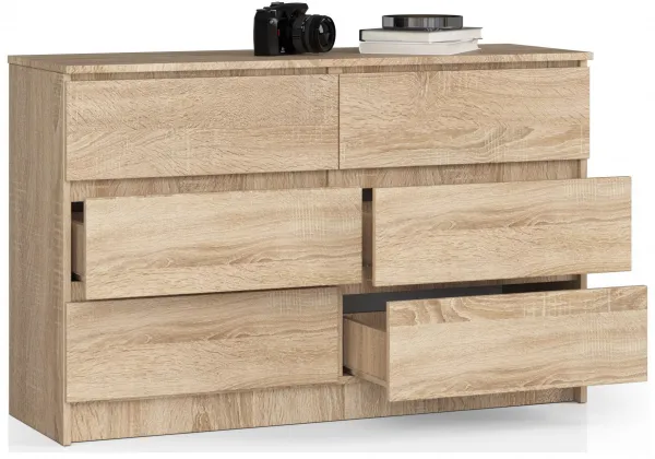Ak furniture Komoda Rollo K 138,4 cm dub sonoma