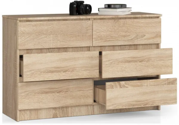 Ak furniture Komoda Rollo K 138,4 cm dub sonoma
