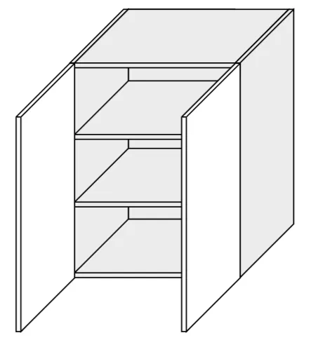 ArtExt Kuchynská skrinka horná, W3/60 Quantum Farba korpusu: Grey