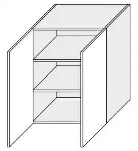 ArtExt Kuchynská skrinka horná, W3/60 Quantum Farba korpusu: Grey