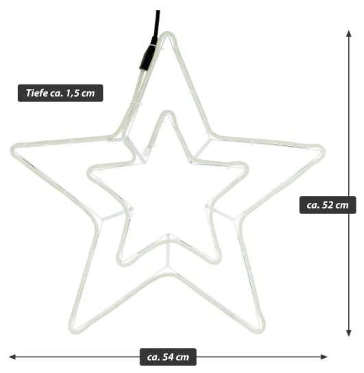 Nexos 86221 Vianočná svetelná hviezda 360 LED, 55 cm