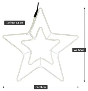 Nexos 86221 Vianočná svetelná hviezda 360 LED, 55 cm