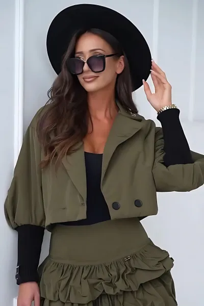 ASPERISSIA Dámska sukňa RINA Farba: Khaki, Konfekčná veľkosť: M