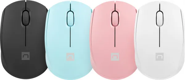 Myš Natec STORK/Kancelářská/Optická/1 600 DPI/Bezdrátová USB/Růžová