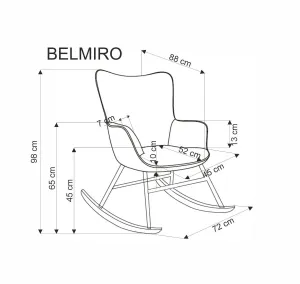 HALMAR Houpací křeslo Belmiro šedé