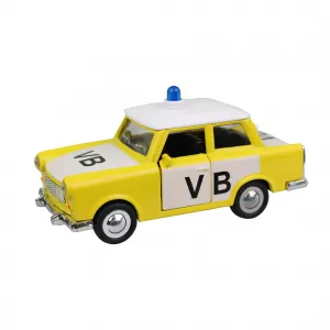 MADE - Auto Trabant-policajné, kovové, 12 cm