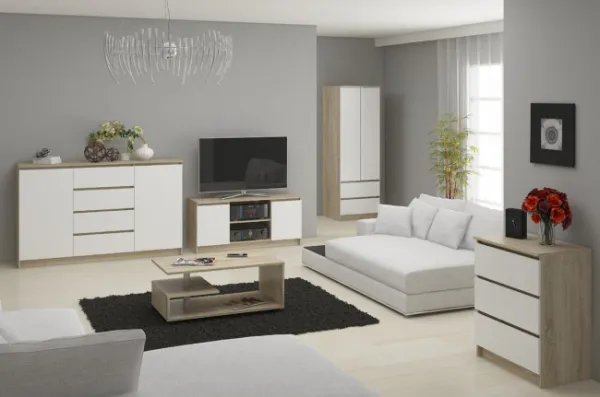 Ak furniture Šatníková skriňa Star 60 cm dub sonoma/biela