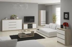 Ak furniture Šatníková skriňa Star 60 cm dub sonoma/biela