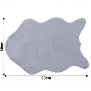 Umelá kožušina RABIT 60x90 cm Tempo Kondela Světle šedá