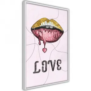 Plagát pery - Lip Gloss and Love