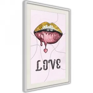 Plagát pery - Lip Gloss and Love