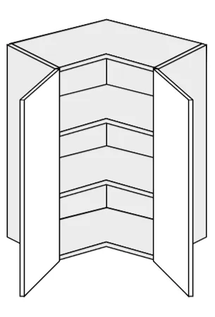 ArtExt Kuchynská skrinka horná rohová, W12/60 Quantum Farba korpusu: Grey