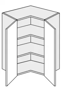 ArtExt Kuchynská skrinka horná rohová, W12/60 Quantum Farba korpusu: Grey
