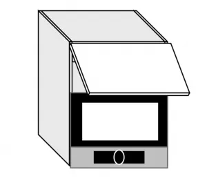 ArtExt Kuchynská skrinka horná pre mikrovlnnú rúru SILVER | W2MK 60 Farba korpusu: Grey