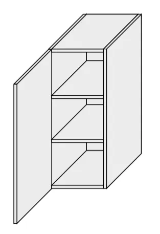 ArtExt Kuchynská skrinka horná, W2/30 Quantum Farba korpusu: Grey